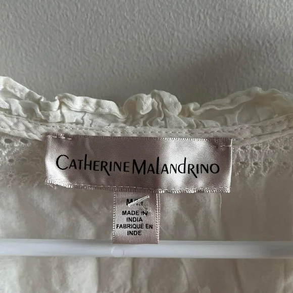 Catherine Malandrino Ivory Eyelet Lace Blouse - Picture 4 of 4
